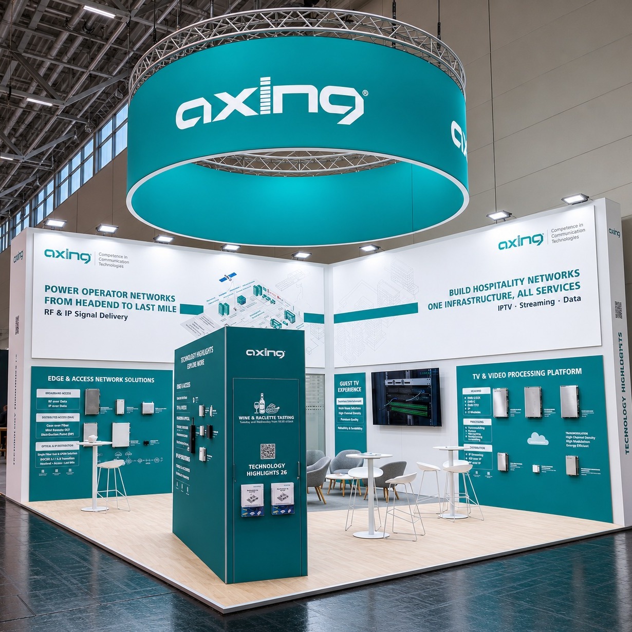 AngaCom 2026 ✅ Zusammen mit der Axing AG haben wir diesen schicken und stylischen Stand gebaut, mit einem großen…